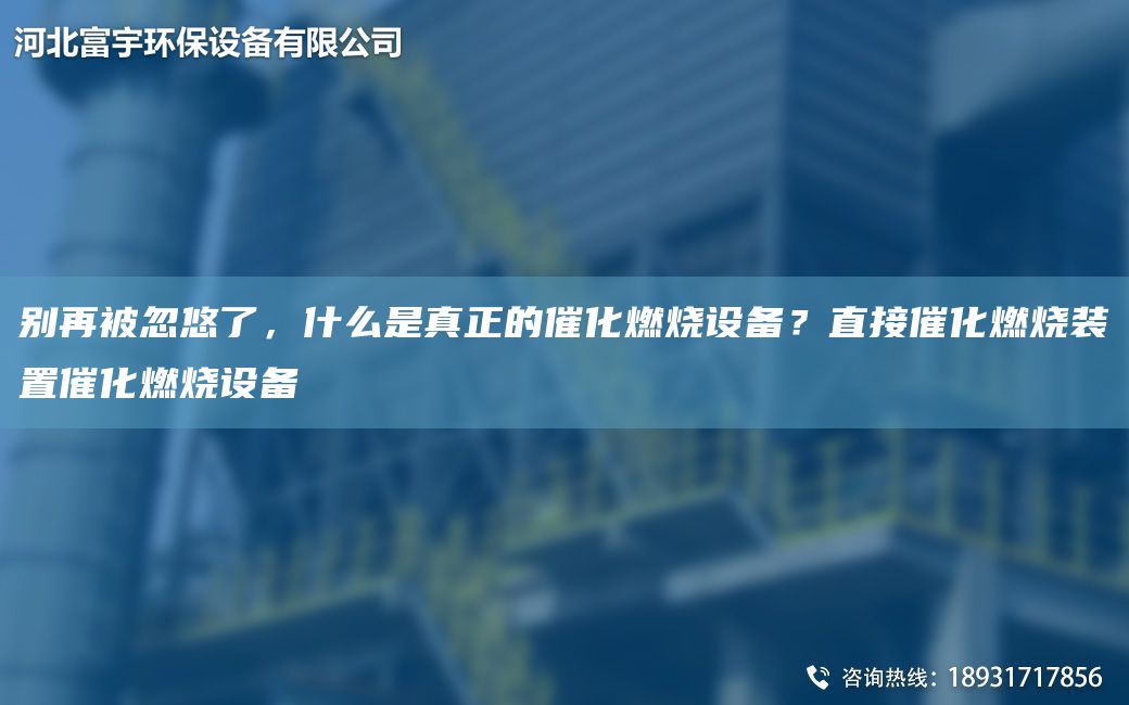 別再被忽悠了，什么是真正的催化燃燒設(shè)備？直接催化燃燒裝置催化燃燒設(shè)備