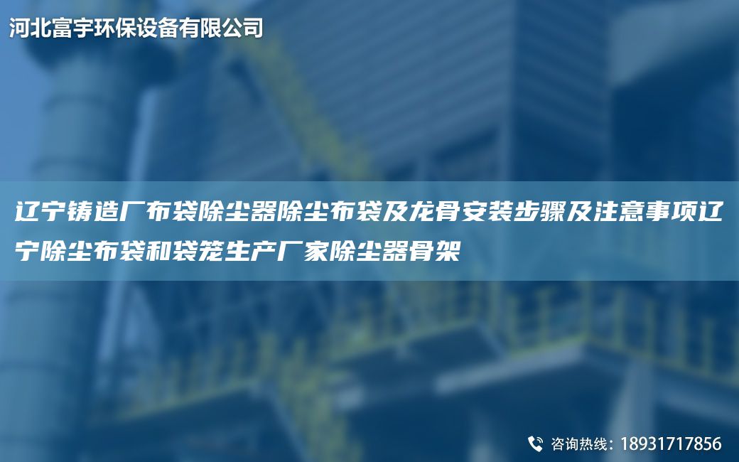 遼寧鑄造廠布袋除塵器除塵布袋及龍骨安裝步驟及注意事項(xiàng)遼寧除塵布袋和袋籠生產(chǎn)廠家除塵器骨架