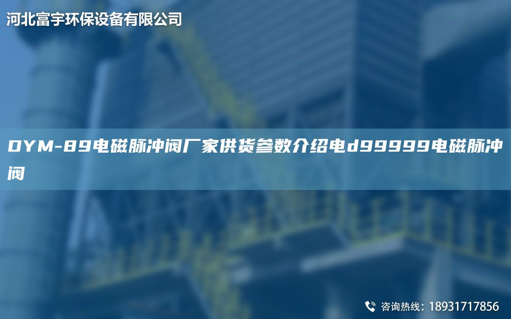 DYM-89電磁脈沖閥廠家供貨參數介紹電d99999電磁脈沖閥
