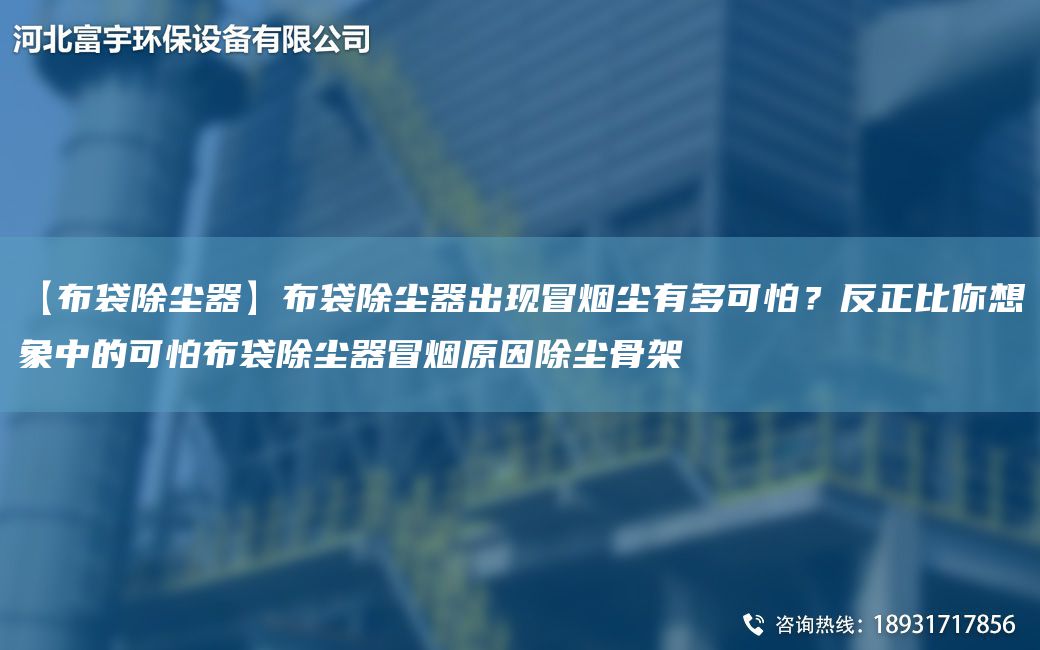 【布袋除塵器】布袋除塵器出現(xiàn)冒煙塵有多可怕？反正比你想象中的可怕布袋除塵器冒煙原因除塵骨架