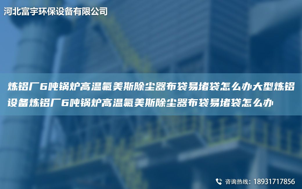 煉鋁廠6噸鍋爐高溫氟美斯除塵器布袋易堵袋怎么辦大型煉鋁設備煉鋁廠6噸鍋爐高溫氟美斯除塵器布袋易堵袋怎么辦