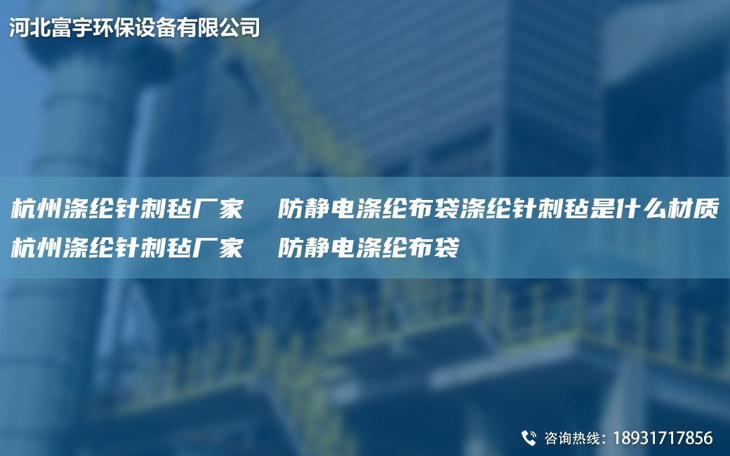 杭州滌綸針刺氈廠家  防靜電滌綸布袋滌綸針刺氈是什么材質(zhì)杭州滌綸針刺氈廠家  防靜電滌綸布袋
