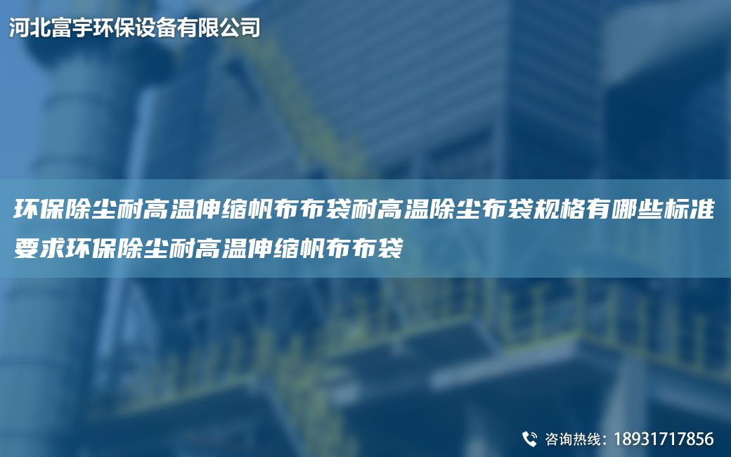 環(huán)保除塵耐高溫伸縮帆布布袋耐高溫除塵布袋規(guī)格有哪些標(biāo)準(zhǔn)要求環(huán)保除塵耐高溫伸縮帆布布袋