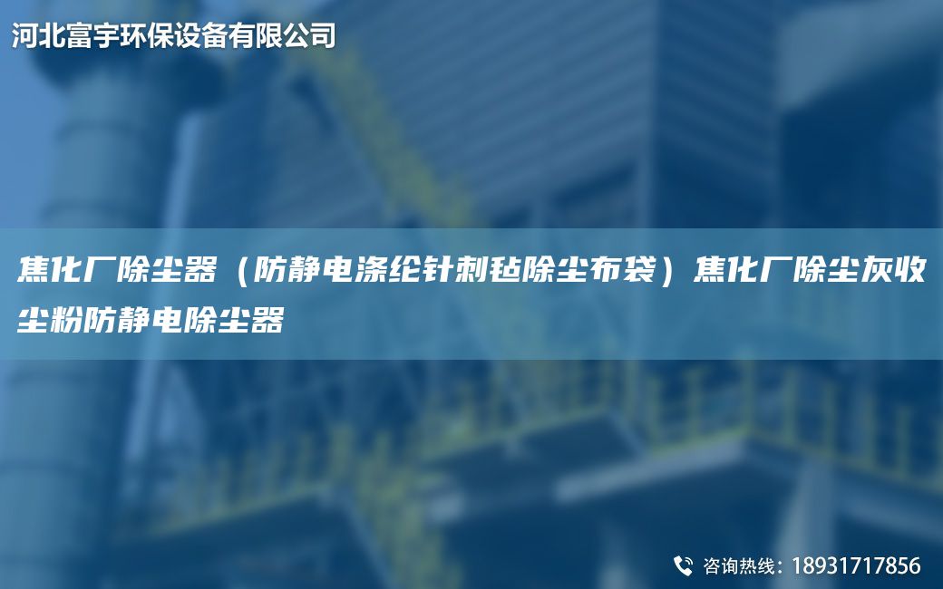 焦化廠除塵器（防靜電滌綸針刺氈除塵布袋）焦化廠除塵灰收塵粉防靜電除塵器