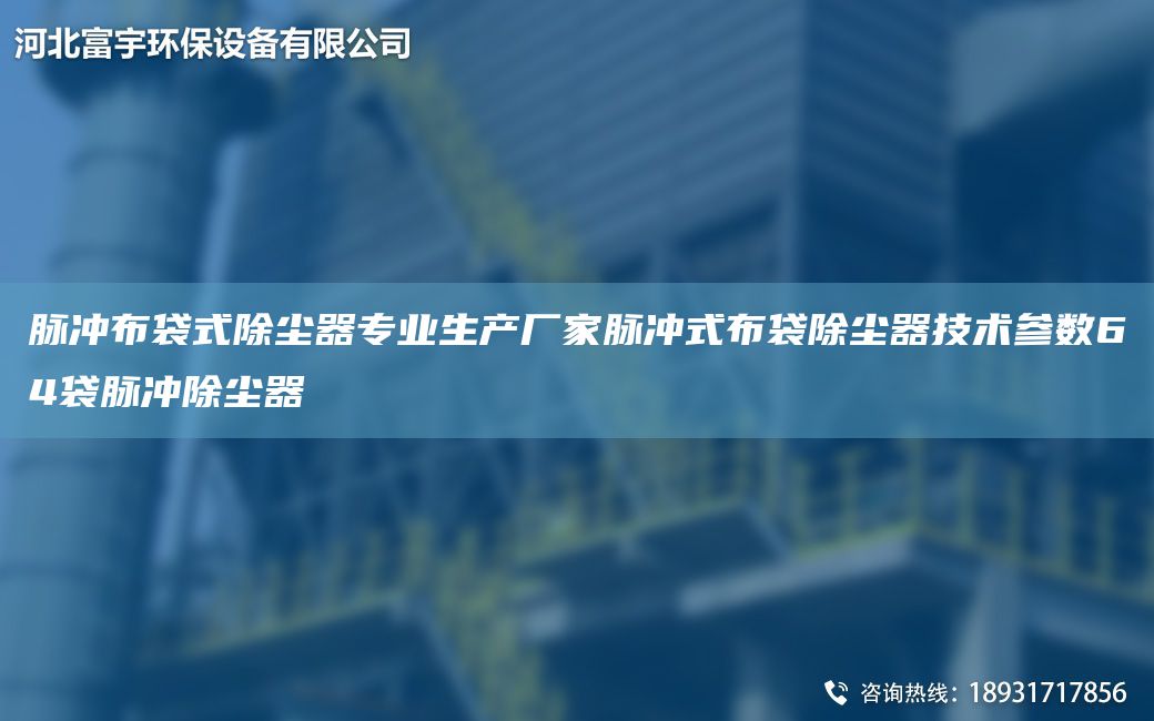 脈沖布袋式除塵器專業(yè)生產(chǎn)廠家脈沖式布袋除塵器技術(shù)參數(shù)64袋脈沖除塵器