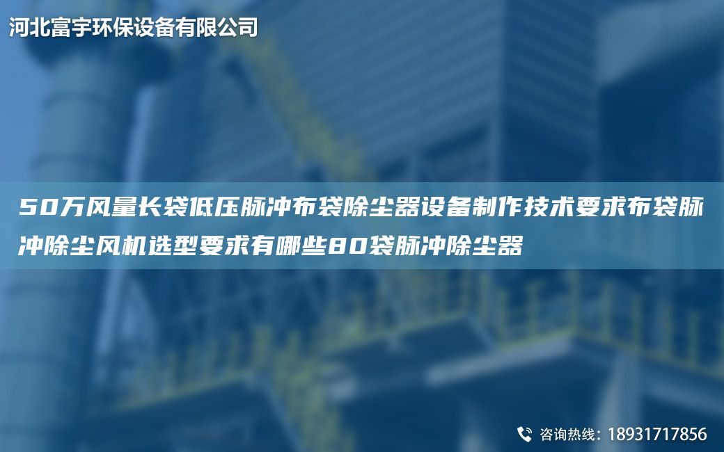 50萬(wàn)風(fēng)量長(zhǎng)袋低壓脈沖布袋除塵器設(shè)備制作技術(shù)要求布袋脈沖除塵風(fēng)機(jī)選型要求有哪些80袋脈沖除塵器