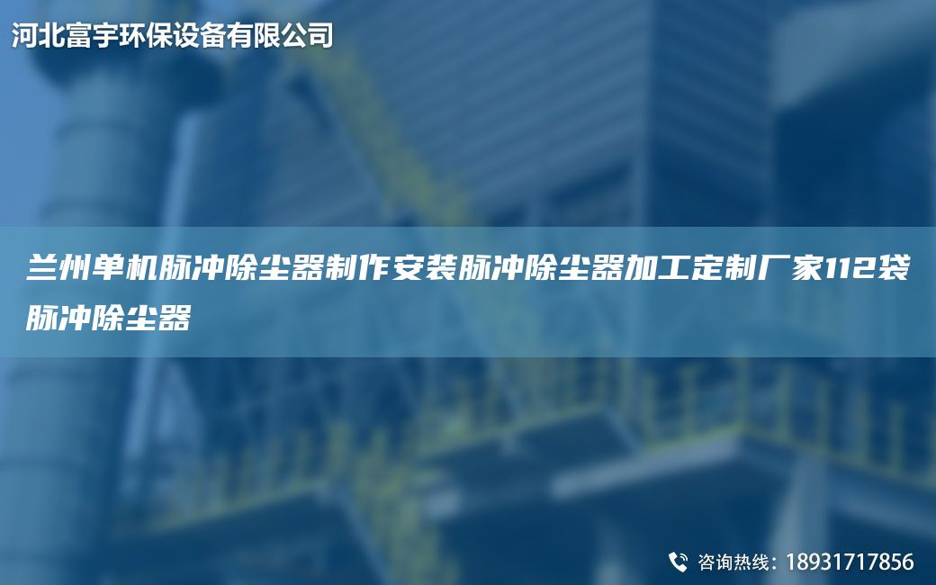 蘭州單機(jī)脈沖除塵器制作安裝脈沖除塵器加工定制廠家112袋脈沖除塵器
