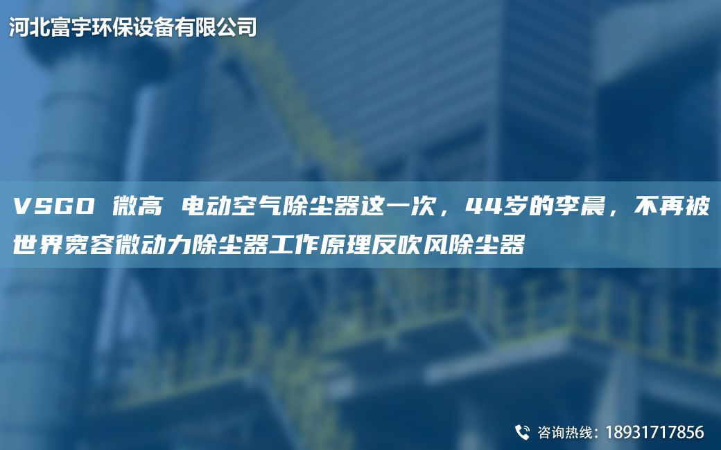 VSGO 微高 電動(dòng)空氣除塵器這一次，44歲的李晨，不再被SJ寬容微動(dòng)力除塵器工作原理反吹風(fēng)除塵器