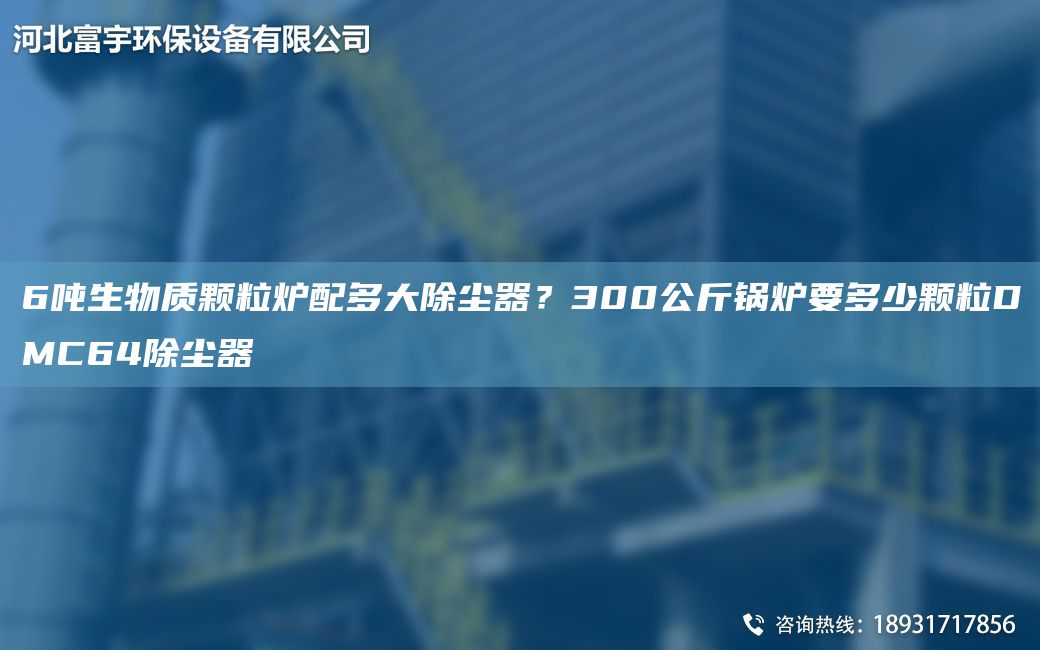 6噸生物質(zhì)顆粒爐配多大除塵器？300公斤鍋爐要多少顆粒DMC64除塵器