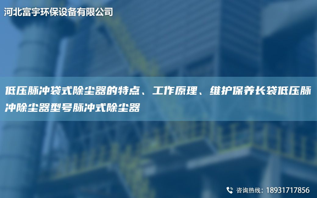 低壓脈沖袋式除塵器的特點、工作原理、維護保養(yǎng)長袋低壓脈沖除塵器型號脈沖式除塵器
