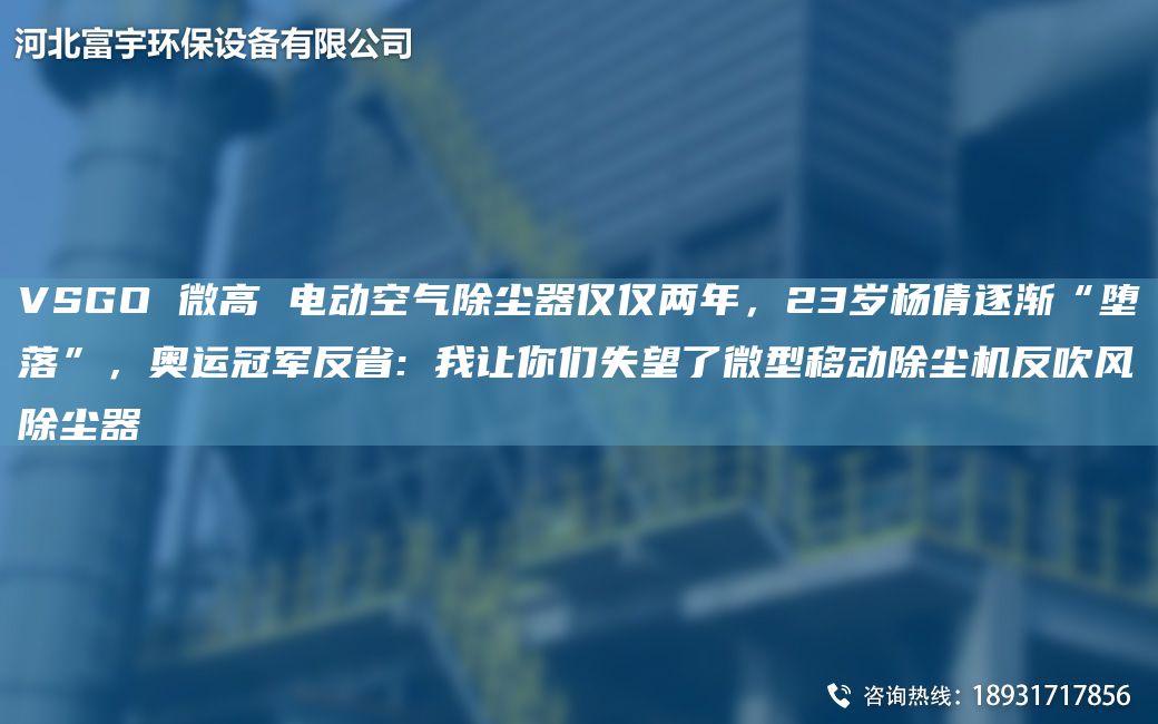VSGO 微高 電動空氣除塵器僅僅兩NA，23歲楊倩逐漸“墮落”，奧運(yùn)冠軍反省: 我讓你們失望了微型移動除塵機(jī)反吹風(fēng)除塵器