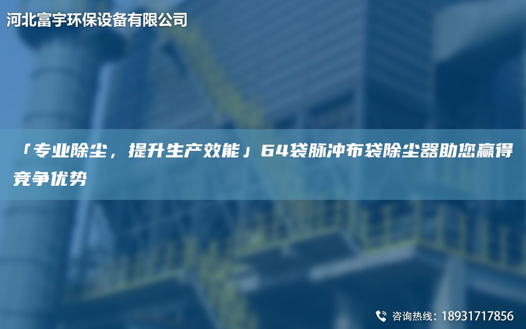 「專業(yè)除塵，提升生產(chǎn)效能」64袋脈沖布袋除塵器助您贏得競爭優(yōu)勢