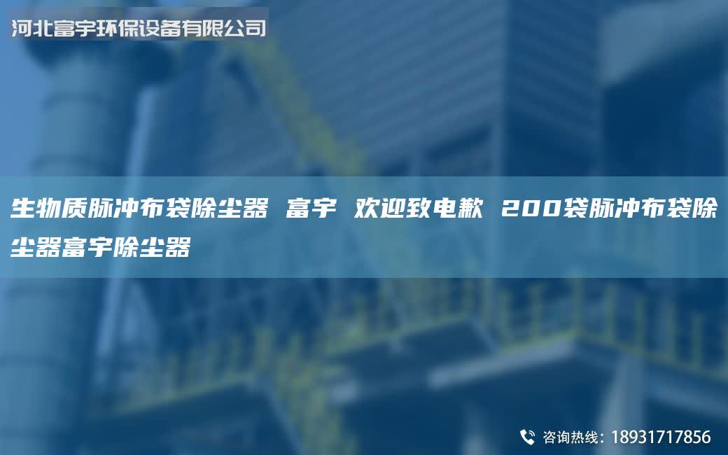 生物質脈沖布袋除塵器 富宇 歡迎致電歉 200袋脈沖布袋除塵器富宇除塵器