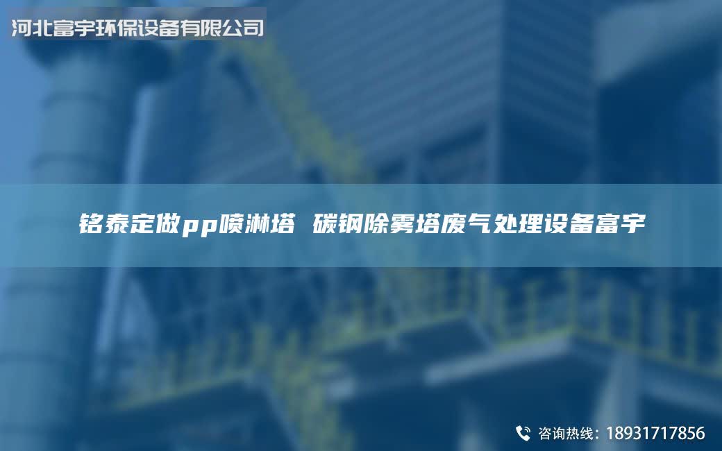 銘泰定做pp噴淋塔 碳鋼除霧塔廢氣處理設(shè)備富宇