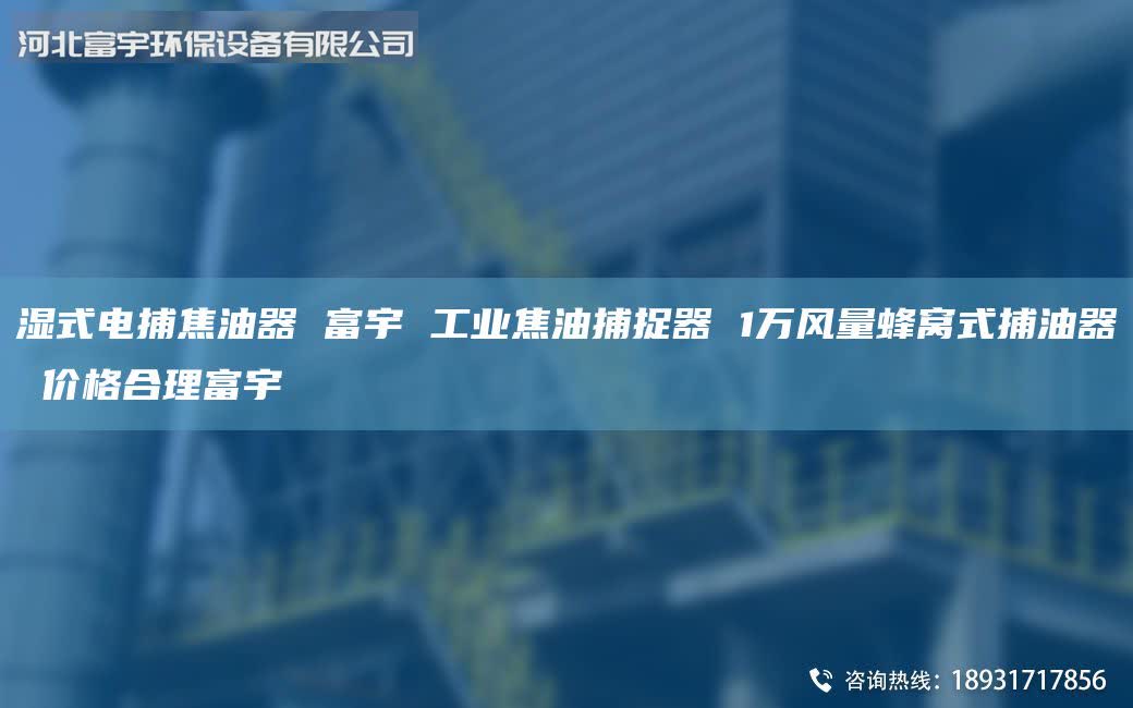濕式電捕焦油器 富宇 工業(yè)焦油捕捉器 1萬風(fēng)量蜂窩式捕油器 價格合理富宇