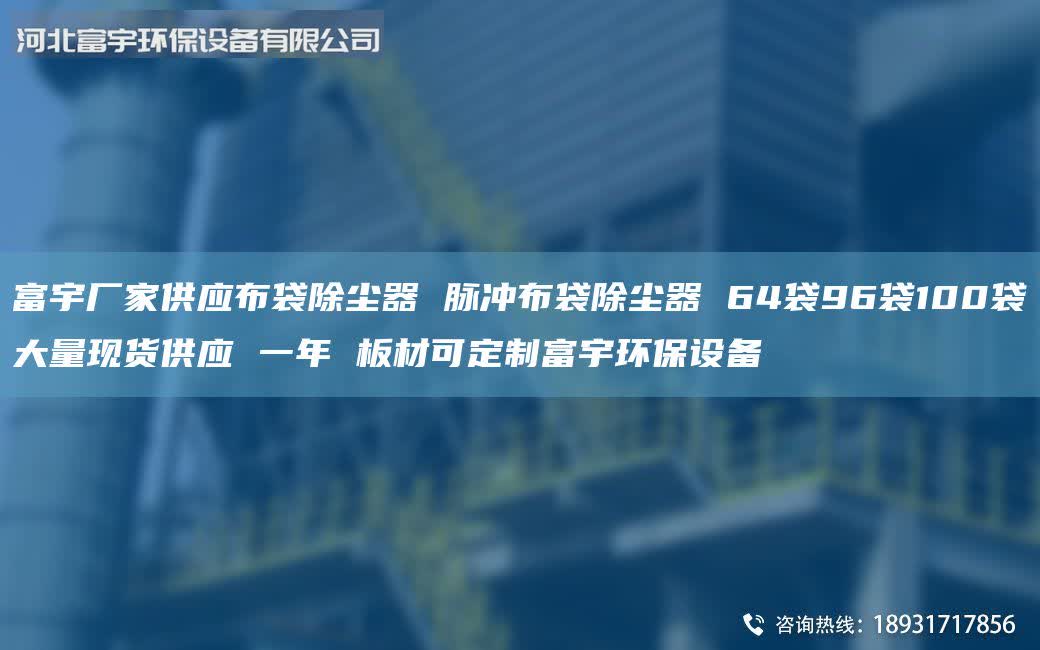 富宇廠家供應(yīng)布袋除塵器 脈沖布袋除塵器 64袋96袋100袋大量現(xiàn)貨供應(yīng) 一年 板材可定制富宇環(huán)保設(shè)備