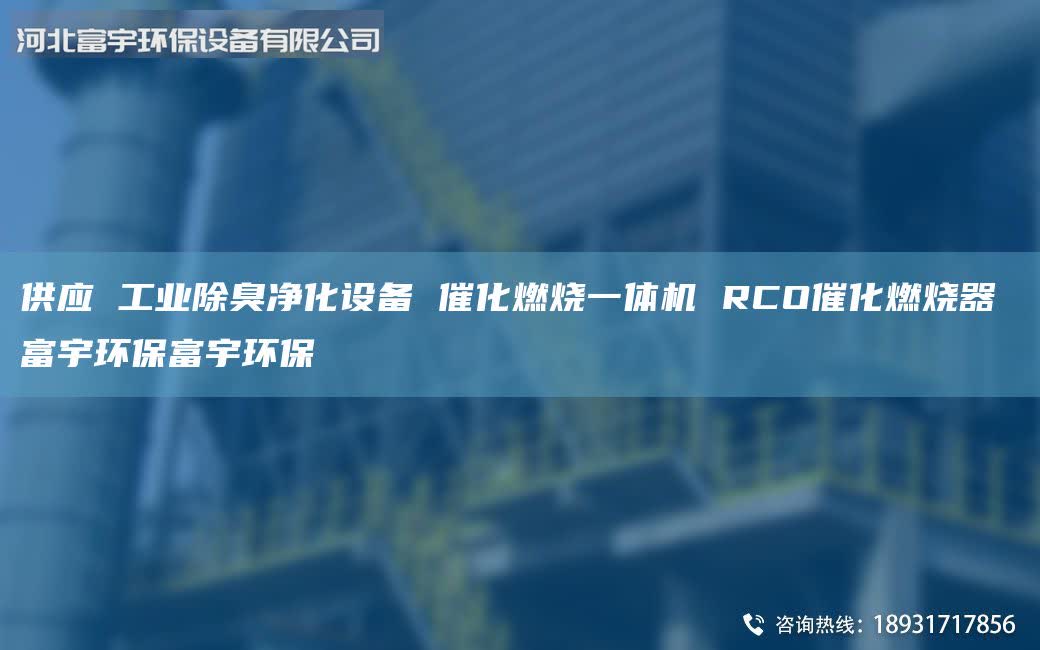 供應(yīng) 工業(yè)除臭凈化設(shè)備 催化燃燒一體機(jī) RCO催化燃燒器 富宇環(huán)保富宇環(huán)保