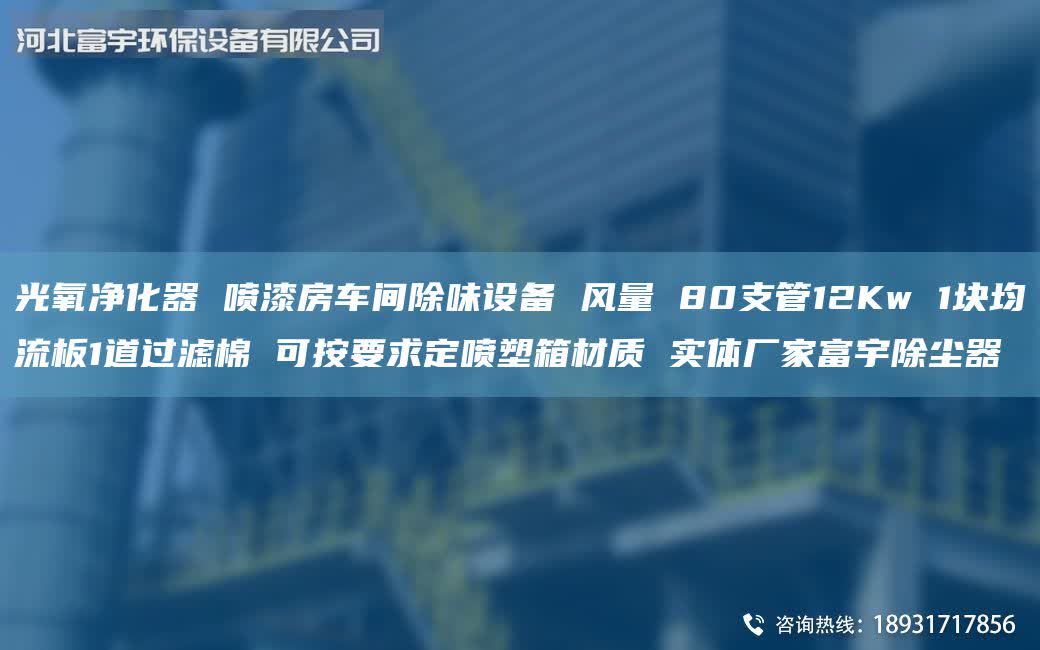 光氧凈化器 噴漆房車間除味設備 風量 80支管12Kw 1塊均流板1道過濾棉 可按要求定噴塑箱材質 實體廠家富宇除塵器