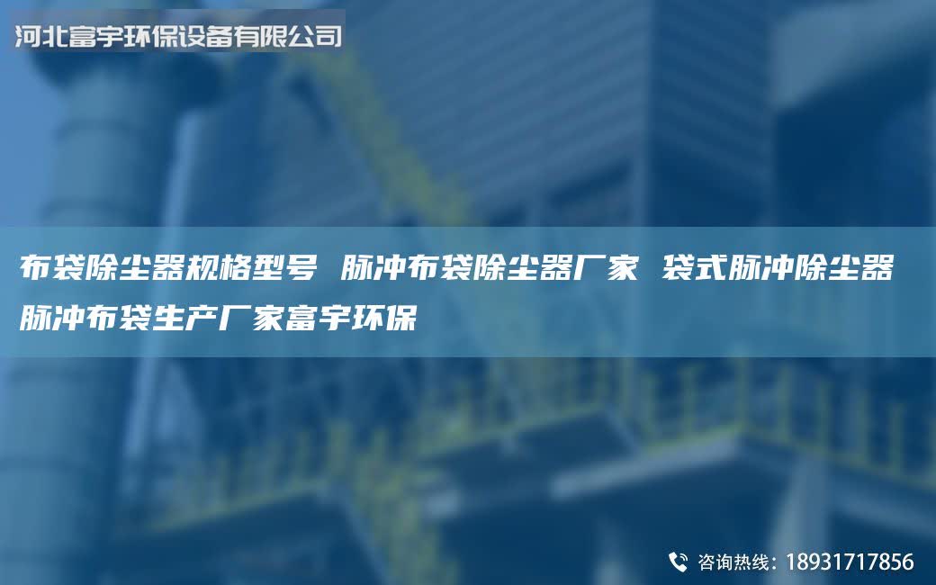 布袋除塵器規(guī)格型號(hào) 脈沖布袋除塵器廠家 袋式脈沖除塵器 脈沖布袋生產(chǎn)廠家富宇環(huán)保