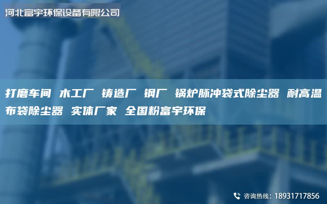 打磨車(chē)間 木工廠 鑄造廠 鋼廠 鍋爐脈沖袋式除塵器 耐高溫布袋除塵器 實(shí)體廠家 全G粉富宇環(huán)保