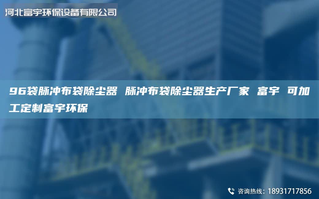 96袋脈沖布袋除塵器 脈沖布袋除塵器生產(chǎn)廠家 富宇 可加工定制富宇環(huán)保