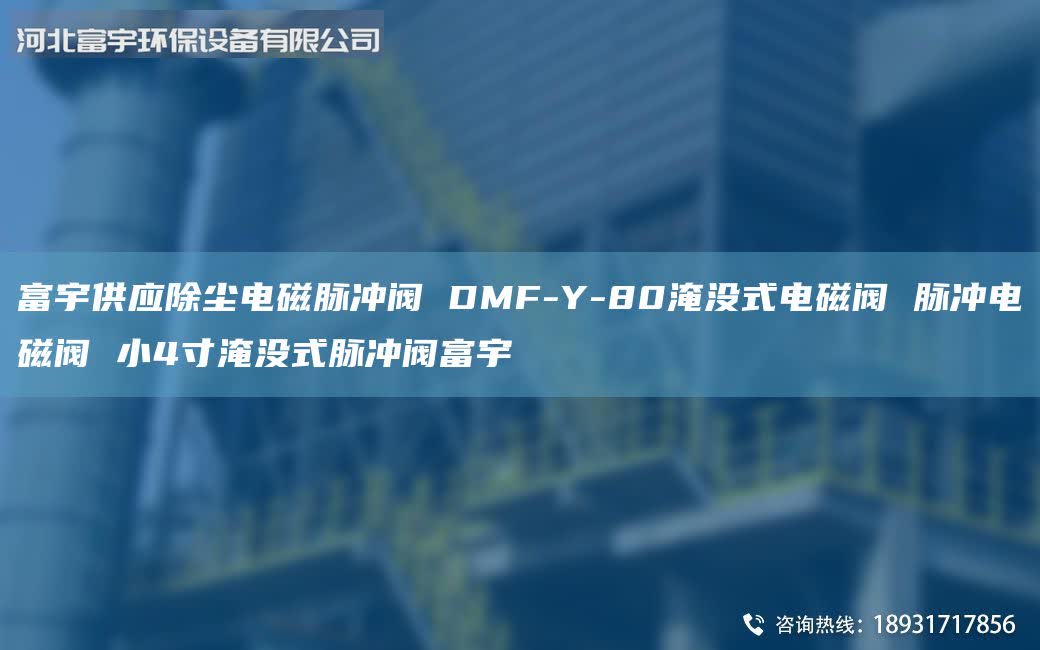 富宇供應(yīng)除塵電磁脈沖閥 DMF-Y-80淹沒式電磁閥 脈沖電磁閥 小4寸淹沒式脈沖閥富宇