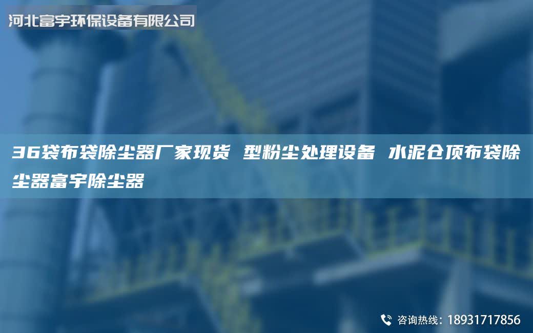 36袋布袋除塵器廠家現(xiàn)貨 型粉塵處理設(shè)備 水泥倉頂布袋除塵器富宇除塵器