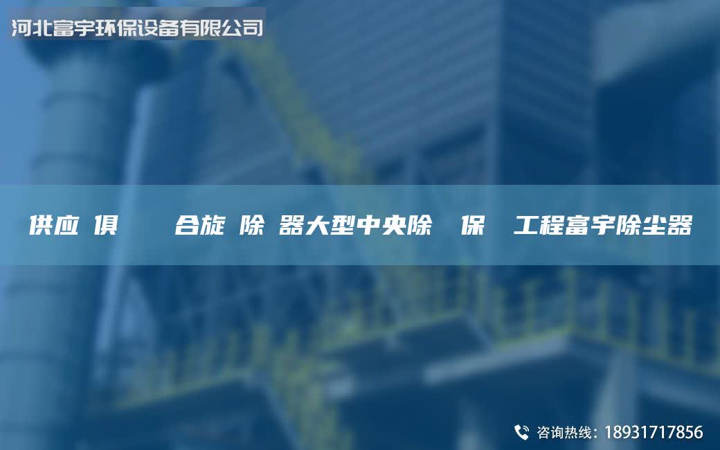 供應(yīng)傢俱廠幹濕組合旋風除塵器大型中央除塵環(huán)保設(shè)備工程富宇除塵器