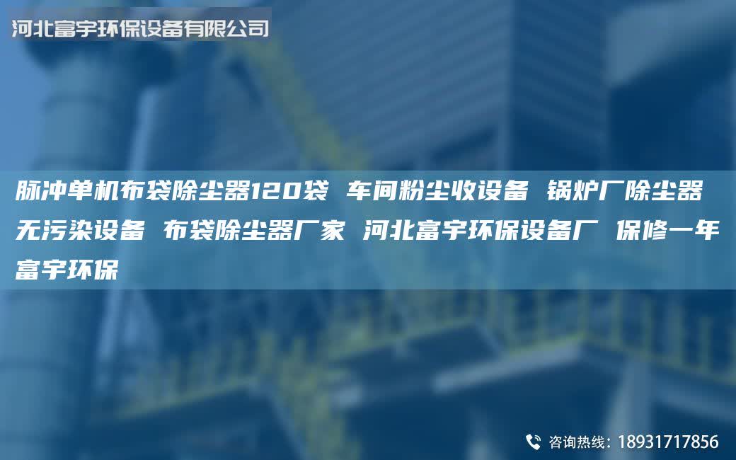 脈沖單機布袋除塵器120袋 車間粉塵收設(shè)備 鍋爐廠除塵器 無污染設(shè)備 布袋除塵器廠家 河北富宇環(huán)保設(shè)備廠 保修一年富宇環(huán)保