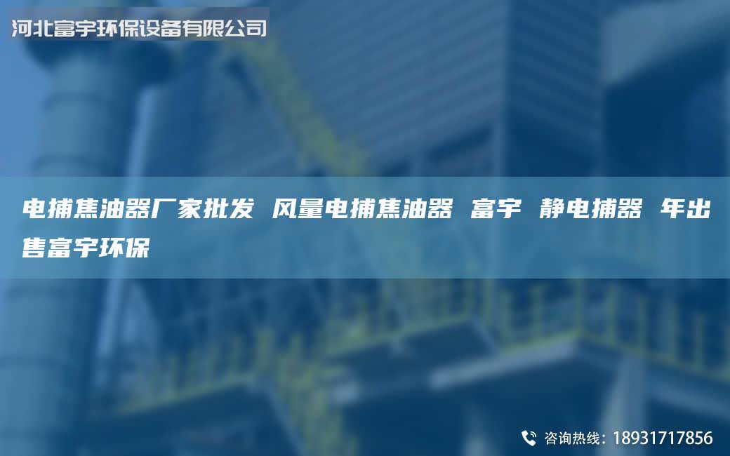 電捕焦油器廠家批發(fā) 風(fēng)量電捕焦油器 富宇 靜電捕器 年出售富宇環(huán)保