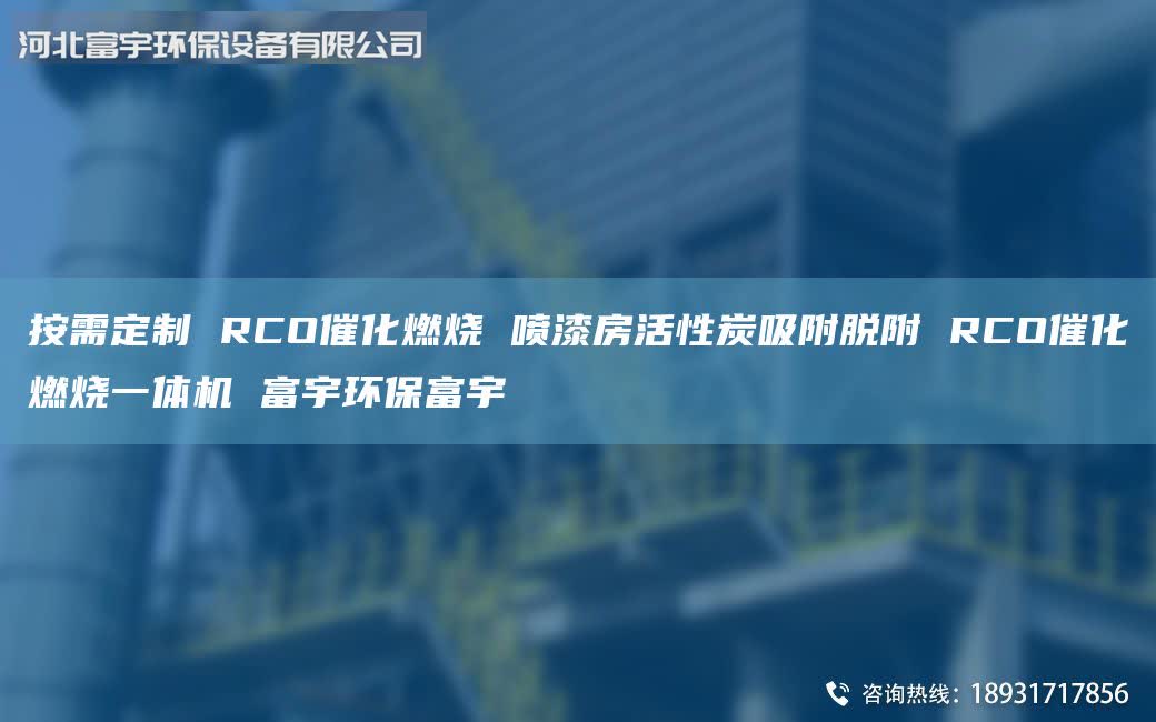 按需定制 RCO催化燃燒 噴漆房活性炭吸附脫附 RCO催化燃燒一體機(jī) 富宇環(huán)保富宇