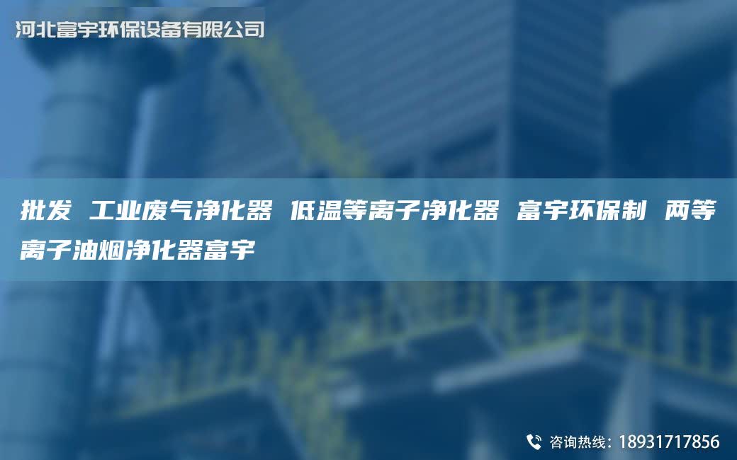 批發(fā) 工業(yè)廢氣凈化器 低溫等離子凈化器 富宇環(huán)保制 兩等離子油煙凈化器富宇